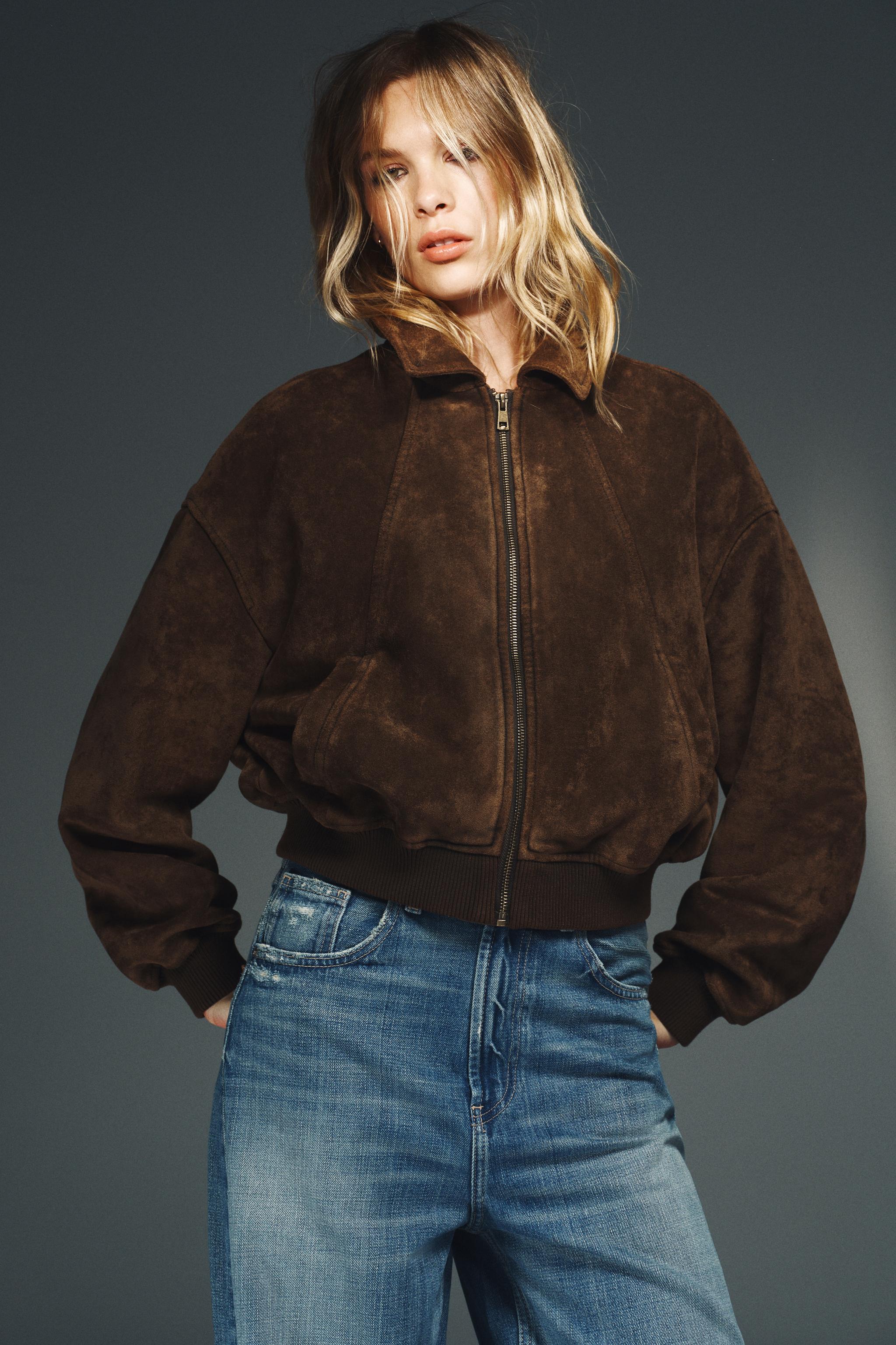 BLOUSON EFFET DAIM